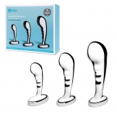 Набор из 3 стальных стимуляторов простаты Stainless Steel P-spot Training Set - b-Vibe - в Красноярске купить с доставкой