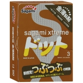 Презервативы Sagami Xtreme FEEL UP с точечной текстурой и линиями прилегания - 3 шт. - Sagami - купить с доставкой в Красноярске
