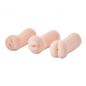 Набор из 3 мастурбаторов The Girl Next Door Tina - Dream Toys - в Красноярске купить с доставкой