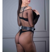 Черный кожаный пояс Sex Game - БДСМ Арсенал - купить с доставкой в Красноярске