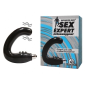 Чёрный массажёр простаты серии Sex Expert - Sex Expert - в Красноярске купить с доставкой
