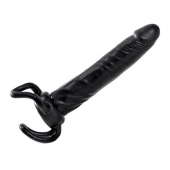 Чёрная насадка-фаллос для двойного проникновения INFLATABLE DILDO SLIM DONG  - 13,5 см. - Toyz4lovers - в Красноярске купить с доставкой