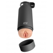 Серый мастурбатор в виде бутылки F*ck Flask - Pipedream - в Красноярске купить с доставкой