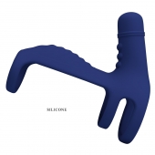 Синяя вибронасадка на пенис Vibrating Penis Sling - Baile - в Красноярске купить с доставкой