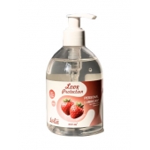 Лубрикант на водной снове Love Protection Strawberry с ароматом клубники - 300 мл. - Lola Games - купить с доставкой в Красноярске