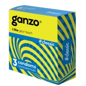 Классические презервативы с обильной смазкой Ganzo Classic - 3 шт. - Ganzo - купить с доставкой в Красноярске