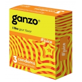 Ароматизированные презервативы Ganzo Juice - 3 шт. - Ganzo - купить с доставкой в Красноярске
