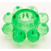 Зеленое эрекционное кольцо-цветок - Toyfa Basic - в Красноярске купить с доставкой