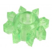 Зеленое эрекционное кольцо-звезда - Toyfa Basic - в Красноярске купить с доставкой