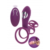 Фиолетовая эрекционная вибронасадка Halo Halo C-Ring Sleeve - Toy Joy - в Красноярске купить с доставкой
