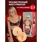 Двусторонний мастурбатор Lola Taylor - 22 см. - ФлешНаш - в Красноярске купить с доставкой