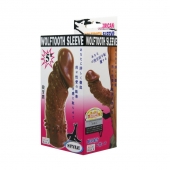 Коричневая насадка на пенис Wolftooth Sleeve - 13 см. - Baile - в Красноярске купить с доставкой