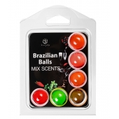 Набор из 6 шариков с ароматизированными массажными маслами Brazilian Balls - Secret Play - купить с доставкой в Красноярске