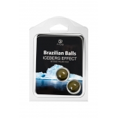 Набор из 2 шариков с массажным маслом Brazilian Balls с ледяным эффектом - Secret Play - купить с доставкой в Красноярске