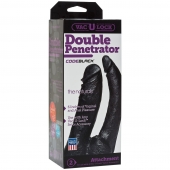 Черная насадка-фаллоимитатор для двойной стимуляции Double Penetrator - 16 см. - Doc Johnson - купить с доставкой в Красноярске