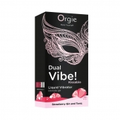 Съедобный жидкий вибратор Dual Vibe! со вкусом клубничного джина с тоником - 15 мл. - ORGIE - купить с доставкой в Красноярске