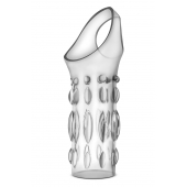 Прозрачная насадка на пенис Stretchy Studded Penis Sleeve Ring - Blush Novelties - в Красноярске купить с доставкой
