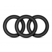 Набор из 3 черных эрекционных колец Black Small Penis Rings - Blush Novelties - в Красноярске купить с доставкой