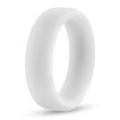 Белое люминесцентное эрекционное кольцо Silicone Glo Cock Ring - Blush Novelties - в Красноярске купить с доставкой