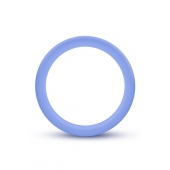 Голубое люминесцентное кольцо Silicone Glo Cock Ring - Blush Novelties - в Красноярске купить с доставкой