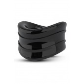 Черное эрекционное кольцо на мошонку Beef Ball Stretcher Snug - Blush Novelties - в Красноярске купить с доставкой