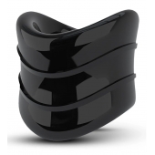 Черное эрекционное кольцо на мошонку Beef Ball Stretcher Snug X Long - Blush Novelties - в Красноярске купить с доставкой