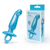 Голубая анальная пробка для массажа простаты Hither Silicone Prostate Plug - 14,3 см. - b-Vibe - в Красноярске купить с доставкой
