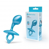 Голубая анальная пробка для массажа простаты Bulb Silicone Prostate Plug - 10,7 см. - b-Vibe - в Красноярске купить с доставкой