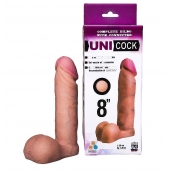 Фаллическая насадка для страпона UNICOCK 8  - 20 см. - LOVETOY (А-Полимер) - купить с доставкой в Красноярске