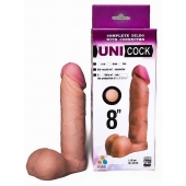 Фаллическая насадка для страпона UNICOCK 8  - 20 см. - LOVETOY (А-Полимер) - купить с доставкой в Красноярске