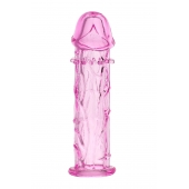 Розовая насадка фаллической формы - 12,5 см. - A-toys - в Красноярске купить с доставкой