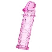 Розовая насадка фаллической формы - 12,5 см. - A-toys - в Красноярске купить с доставкой
