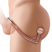 Кольцо на пенис с анальным стимулятором Stainless Steel Anal Hook   Cock Ring - BlueLine - в Красноярске купить с доставкой