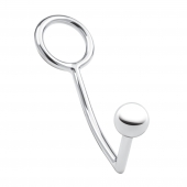Кольцо на пенис с анальным стимулятором Stainless Steel Anal Hook   Cock Ring - BlueLine - в Красноярске купить с доставкой