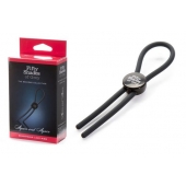 Тёмно-серое эрекционное кольцо с зажимом Again and Again Adjustable Cock Ring - Fifty Shades of Grey - в Красноярске купить с доставкой