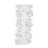 Прозрачная насадка на пенис с шипами и бугорками JELLY JOY LUST CLUSTER CLEAR - Dream Toys - в Красноярске купить с доставкой