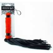 Нежная плеть с красным мехом BDSM Light - 43 см. - БДСМ Арсенал - купить с доставкой в Красноярске