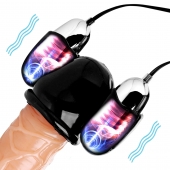 Черная стимулирующая насадка для головки полового члена Multi Speed Vibrating Penis Head Teaser - XR Brands - в Красноярске купить с доставкой