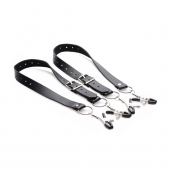 Ремни с зажимами для половых губ Spread Labia Spreader Straps with Clamps - XR Brands - купить с доставкой в Красноярске