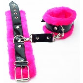 Оковы на ноги с розовым мехом BDSM Light - БДСМ Арсенал - купить с доставкой в Красноярске