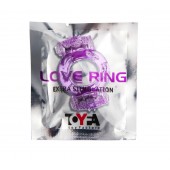 Фиолетовое виброкольцо с двумя вибропульками - Toyfa Basic - в Красноярске купить с доставкой