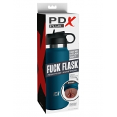 Смуглый мастурбатор-вагина в синей колбе F*ck Flask - Pipedream - в Красноярске купить с доставкой