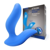Синий вибромассажер простаты 3,5’’ Curve P-spot Massager - 12 см. - Erokay - в Красноярске купить с доставкой