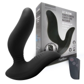 Черный вибромассажер простаты 3,5’’ Remote Control Curve P-spot Massager - 12 см. - Erokay - в Красноярске купить с доставкой