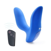 Синий вибромассажер простаты 3,5’’ Remote Control Curve P-spot Massager - 12 см. - Erokay - в Красноярске купить с доставкой