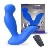 Синий вибромассажер простаты 3,5’’ Remote Control P-spot Massager - 12,5 см. - Erokay - в Красноярске купить с доставкой