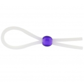 Прозрачное лассо с фиолетовой бусиной SILICONE COCK RING WITH BEAD LAVENDER - NMC - в Красноярске купить с доставкой