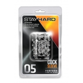 Прозрачная насадка с капельками STAY HARD COCK SLEEVE 05 CLEAR - Blush Novelties - в Красноярске купить с доставкой