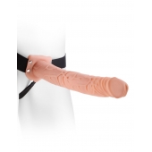 Фаллопротез телесного цвета Hollow Strap-On - 29 см. - Pipedream - купить с доставкой в Красноярске