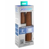 Коричневая насадка на член 2  Silicone X-tension - 20,3 см. - Pipedream - в Красноярске купить с доставкой